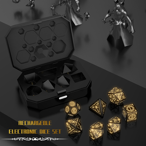 Custom DND Light Up Dungeons and Dragons 7 pezzi Per Set gioco da tavolo dadi pixel i dadi LED elettronici ricaricabili - Product Image 4