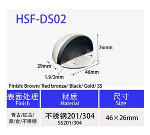 Butée de <span class=keywords><strong>porte</strong></span> magnétique adhésive en gros: acier inoxydable avec pare-chocs en caoutchouc et goupille de charnière - Product Image 6
