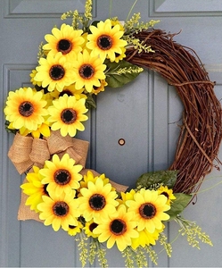 Flor de Tela de <span class=keywords><strong>Girasol</strong></span> Amarillo Rayón para Decoración del Hogar y Bodas o Decoración Artesanal Navideña, Hoteles y Hogar - Product Image 4