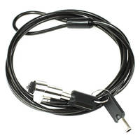 YH1183 Nuevo Diseño Antirrobo, Cable Cromado de 1.8M con Cerradura de Llave para Portátil, con Ranuras de Seguridad Nano Wedge para HP/Computadora