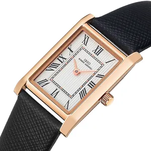 Relógio de quartzo feminino IBSO 2024 elegante pulseira de couro genuíno à prova d'água com movimento de quartzo japonês nova tendência de venda quente 2232