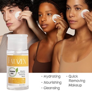 Agua limpiadora purificante de etiqueta privada, aceite limpiador suave OEM ODM, agua micelar, Base facial para ojos, limpiador Facial, desmaquillador - Product Image 3