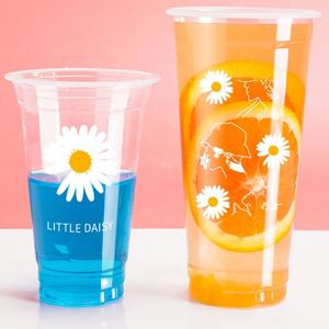 Disposable PP Plastic Soft Customizable Design Heat Transfer Printed Bubble Milk Tea Coffee Fruit Juice <b>Cups</b> <b>Cold</b> Hot Drinks - Product Image 4