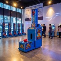 Machine de jeu d'arcade King of Hammer, testeur de force à monnayeur, High Striker avec panneau de score LED