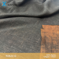 125gsm kain rami Jacquard buatan tangan tradisional Cina Gambiered kain kasa Guangdong untuk musim panas pakaian garmen