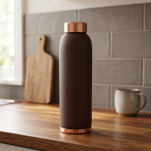 Nueva Botella de Agua Borosil Eco Copper de 1 Litro, Diseño Marrón a Prueba de Fugas, Suministro al por Mayor para Exportación - Product Image 4