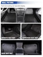 Accesorios para Coche Juego de 3 Alfombrillas Impermeables a Medida para Lado Derecho de Mazda CX-5