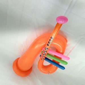 Trompeta inflable de juguete multicolor al por mayor para juegos de jardín de infantes, actuaciones en escenarios y fiestas infantiles - Product Image 2
