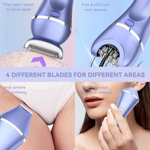 7 in 1 Grooming Kit Body Shaver for Women <b>Electric</b> Epilator Painless Lady Shaver IPX7 <b>Waterproof</b> Household Use Bikini Trimmer - Product Image 6