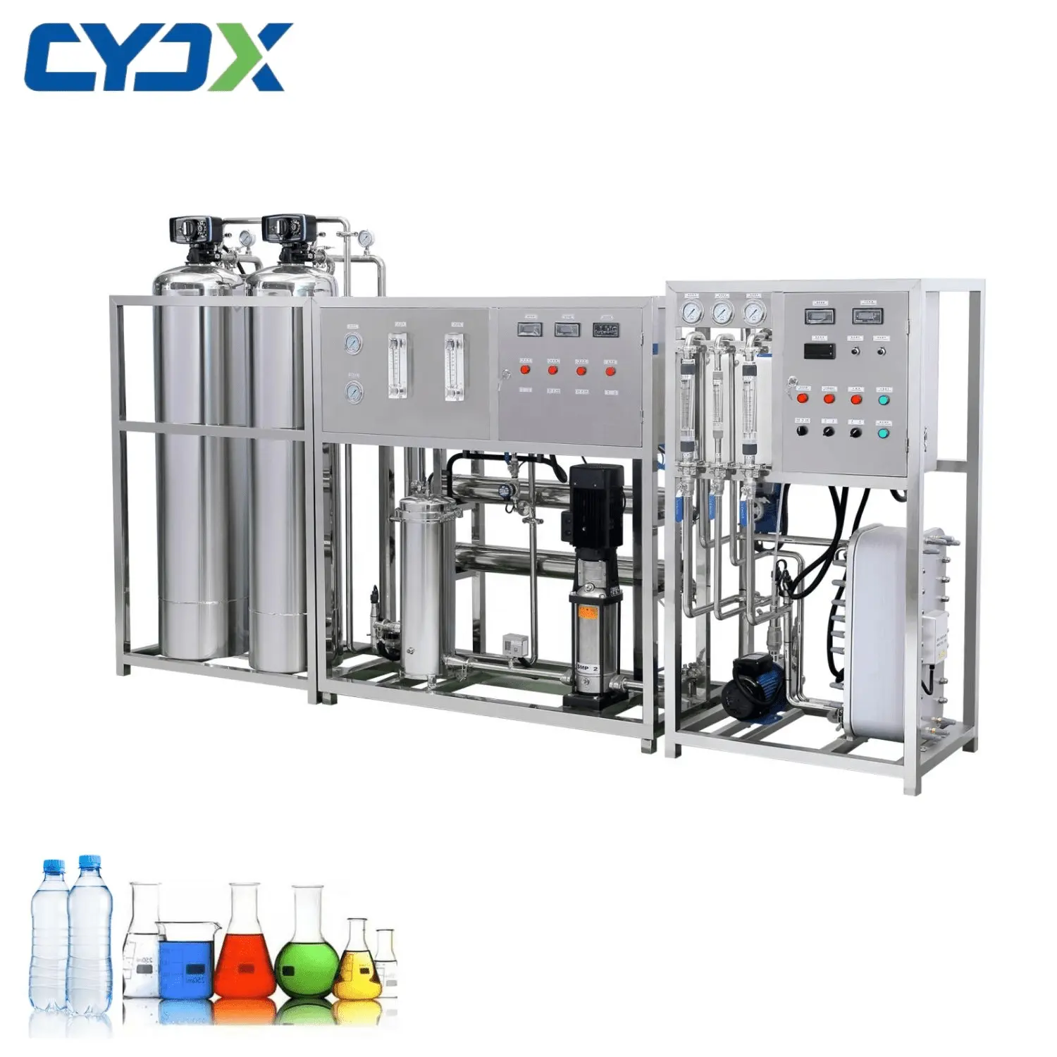 CYJX хорошая цена, 5000 LPH промышленная автоматическая система обратного осмоса, небольшая установка для очистки питьевой воды в бутылках для продажи