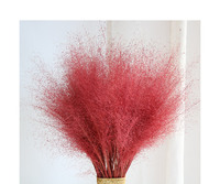 Bouquet de fleurs séchées rose effet luxe avec design pivoine et herbe, décoration mariage et nouvel an, longue durée (3-5 ans), taille 60cm