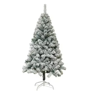 Wholesale Plant Plastic Realistic Artificial White Plastic Snow Christmas Pine Xmas Tree for Shop Window Decoration