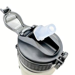 ขวดน้ำกีฬาแบบมีสเกลบอกเวลา ป้องกันรอยนิ้วมือ ขนาด 32 ออนซ์/350/500/750/1000 มล. สำหรับออกกำลังกาย ฟิตเนส กีฬา ปลอดสาร BPA ปากกว้าง พร้อมข้อความสร้างแรงบันดาลใจ - Product Image 2