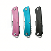 Couteau de poche pliable EDC en acier inoxydable 3Cr13, outil multifonction portable pour le camping, la survie et les activités de plein air, logo personnalisé