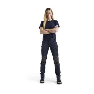 BLAKLADER - 712216458699C44 Women's 4-way <b>stretch</b> Service <b>trousers</b> Dark <b>navy</b>/Black - EAN 7330509742594 WORK <b>TROUSERS</b> - Product Image 3
