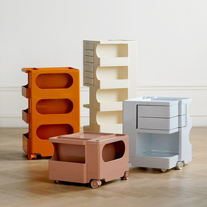 Mobiletto portaoggetti girevole in stile scandinavo <span class=keywords><strong>Poppy</strong></span> per soggiorno, in plastica ABS stampata a iniezione, rimovibile - Product Image 4