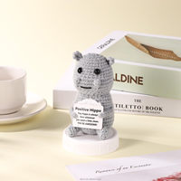 Jouet en crochet fait main de haute qualité, design Art Déco, poupée chat, vache, hippopotame en crochet, objets décoratifs