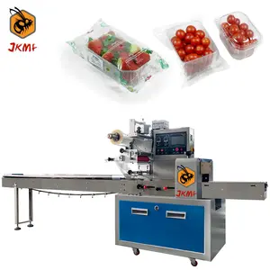 JKMF Automatic Fruit Tray Horizontal Packaging Machine For Cherry Tomato Packing Machine Strawberry Packing Machine
