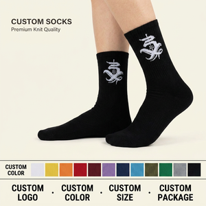Calcetines Deportivos de Secado Rápido con Logotipo Personalizado, Calcetines Atléticos de Algodón Acanalado Resistentes y Acolchados para Gimnasio - Product Image 1