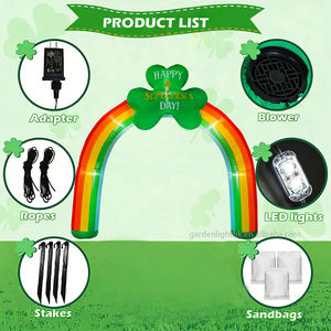 Arco Iris Inflable Gigante de 8 Pies con Luces LED Impermeables para Decoración del Día de San Patricio, Decoración para Jardín y Patio, Decoración para Fiestas - Product Image 5