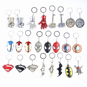 Porte-clés de haute qualité en métal <span class=keywords><strong>Marvel</strong></span> Llav Eros Captain America Shield, auto-défense, masque <span class=keywords><strong>Spider</strong></span> Iron <span class=keywords><strong>Man</strong></span>, Hulk, accessoires - Product Image 2