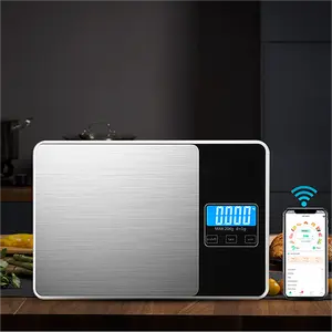 Multifunctionele Oplaadbare Telefoon Connect Elektronische Voedingscalculator Digitale Keukenweegschaal Slimme Voedselschaal Calorieën