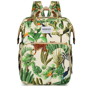 Mochila Pañalera Impermeable con Cuna Portátil, Puerto de Carga USB y Bolsillos con Cremallera para Salidas - Product Image 1