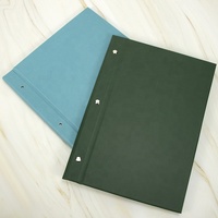 Menu de restaurant pliable en cuir PU avec logo personnalisé