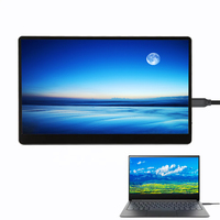 Ultra-mince intégré 15.6 pouces IPS Portable Display Notebook Computer Portable Display Screen Extender Dual Speakers