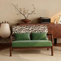 Fauteuil Rétro en Bois Massif Personnalisable pour Salon, Chambre, Réception d'Hôtel, Ensemble de Meubles pour la Maison