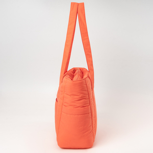 新款绗缝尼龙手提包，带隔层，高品质大容量，拉链闭合，女式手提包，带两个手柄 - Product Image 4