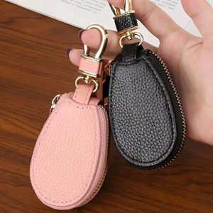 Porte-clés de voiture en gros pour femmes et couples, mini pochette zippée pour clés de porte, portable, multifonction, simple, solide, classique, unisexe - Product Image 1