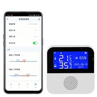 Tuya – télécommande Wifi intérieure avec écran d'affichage Lcd, thermomètre, détecteur d'humidité, alarme