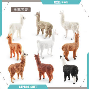 Simulación transfronteriza vida silvestre alpaca modelo hierba barro caballo Llamas mini Decoración de mesa - Product Image 4