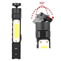 Lampe de travail LED rechargeable USB QXMOVING, lampe de poche portable pour réparation automobile d'urgence, rotation à 90 degrés, aluminium, étanche