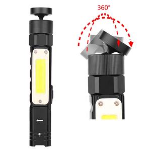 QXMOVING USB Перезаряжаемый светодиодный рабочий свет портативный фонарик с поворотом 90 градусов с регулируемой яркостью DC водонепроницаемый COB для ремонта автомобиля - Product Image 3
