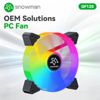 Ventilador de PC GF120 ARGB de 120 mm, Blanco, PWM, 20dBA, Silencioso, 5V, Sincronización en Cadena, para Computadoras de Juego, Proveedor OEM al por Mayor