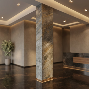 Losa de piedra natural contemporánea, gruesa, para columna, para aplicación en salones, forma de piedra duradera - Product Image 1