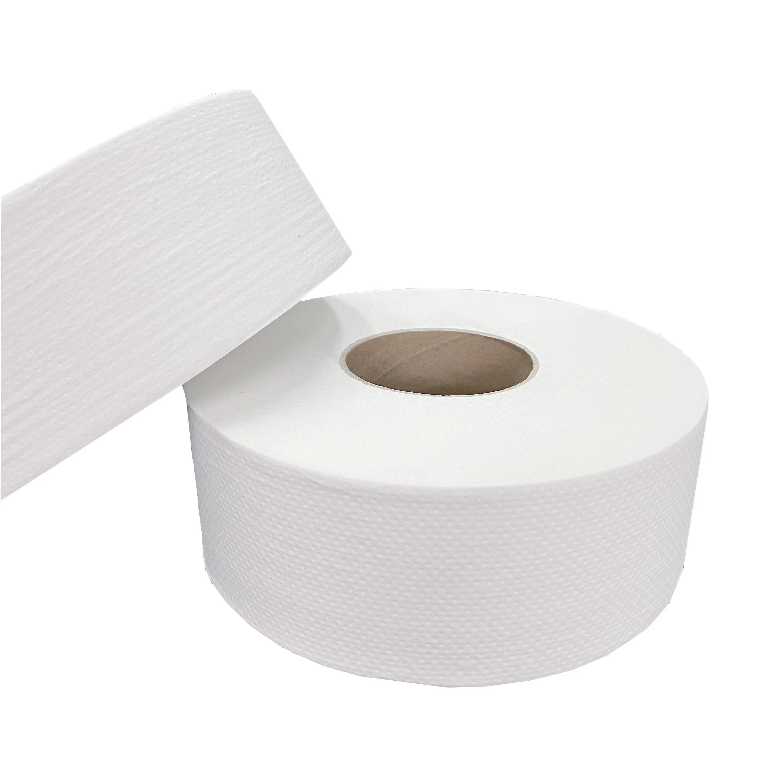 Flaches doppels chichtiges Toiletten papier mit großem Teller