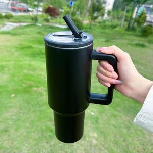 Insulated <b>Car</b> H5.0 Handle Travel Tumbler 40oz <b>Mug</b> Lid Straw Anti-Slip OEM ODM Custom Color - Product Image 6