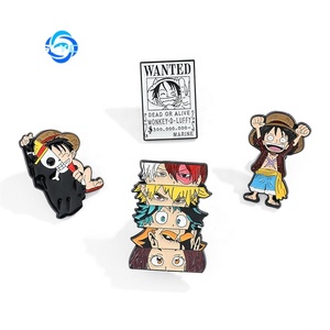 Luffy hai nhân vật đáng yêu thả hợp kim dầu trăm trận đấu Trâm một loạt nhân vật chắp vá xung quanh huy hiệu kim loại - Product Image 5