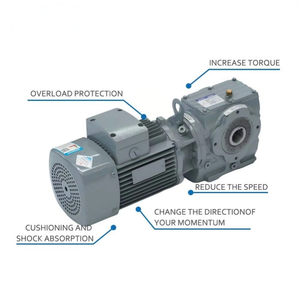 S Series Helical <b>Worm</b> Gearbox Speed Reducer Cast Iron Energy Mining Machinery OEM 20 HP Input CE Certified - Product Image 4