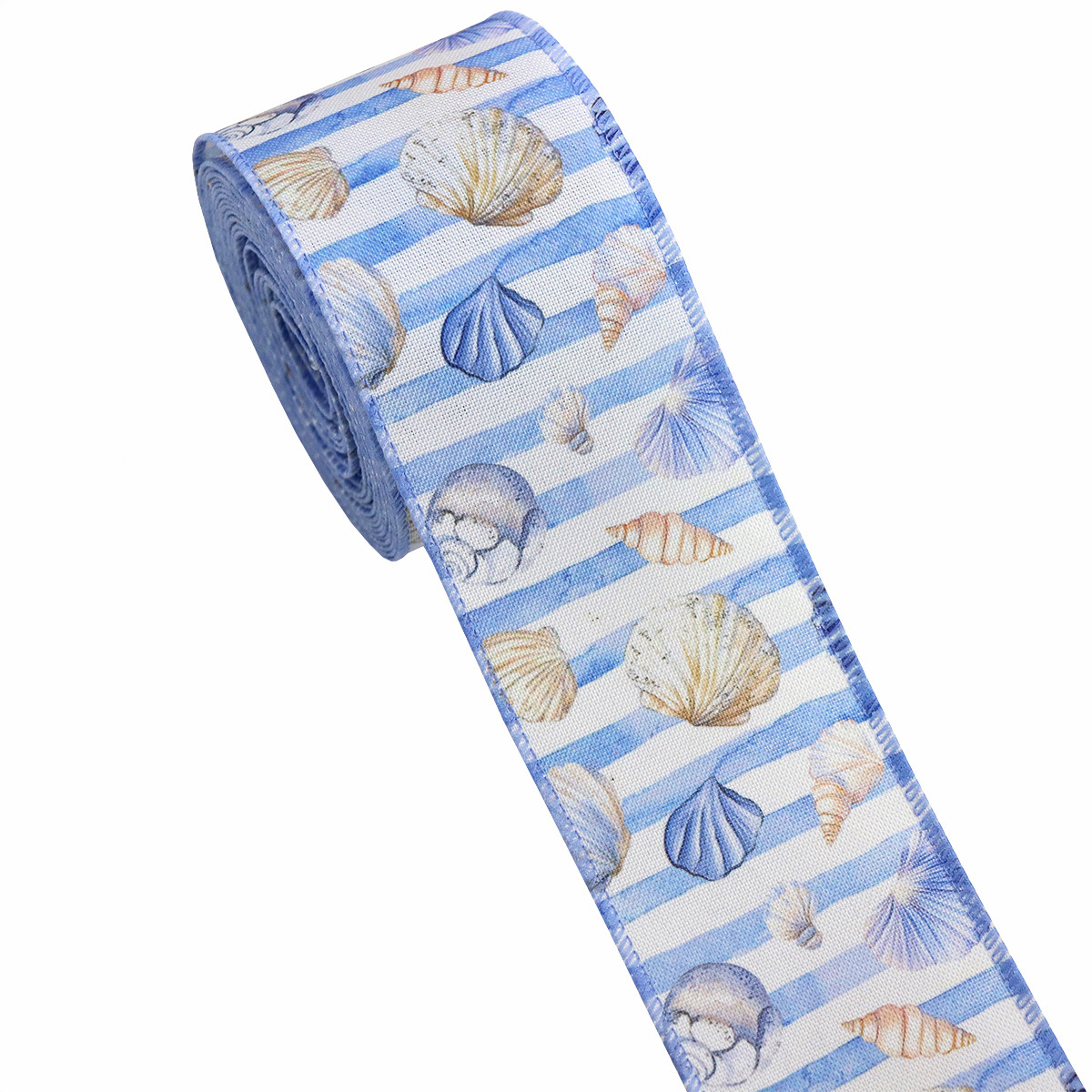 Coquillage rayé bleu et blanc - 6,3 cm * 9,1 mètres