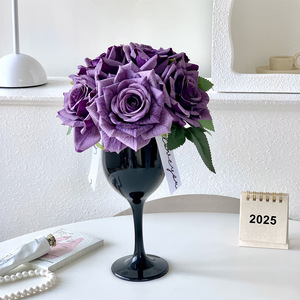 Bouquet de roses artificielles en soie Muyu Chronicles, fait main, décoration pour la Saint-Valentin, arrangement de table pour la maison - Product Image 3