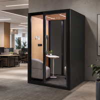 Cabine de collaboration de bureau Vestael pour deux personnes avec système d'isolation acoustique et de ventilation