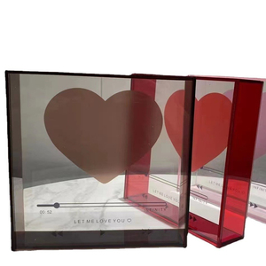 Factory Direct Love CD Box Transparent Acrylic Flower Box Valentine's Day Rose Eternal Flower Acrylic Flower