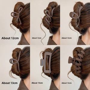 Moda 11cm médio plástico cabelo garra clipe quadrado transparente acrílico feminino menina acessórios - Product Image 2