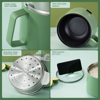 Rux — Mini Pot électrique multi-usages, en plastique, pour dortoir d'étudiant, Ramen, idéal pour servir des nouilles, ustensiles de cuisine, cadeau