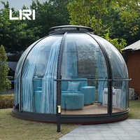 Dôme de jardin en polycarbonate transparent tendance, dôme de conférence, puits de lumière, porte coulissante de maison