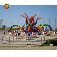 Parc d'attractions multicolore pour adultes, boucles à bascule attrayants, style grand poulpe magique, pour adultes